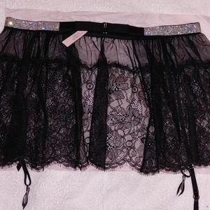 New Victoria's Secret Skirt Shine Bling Lace Garter